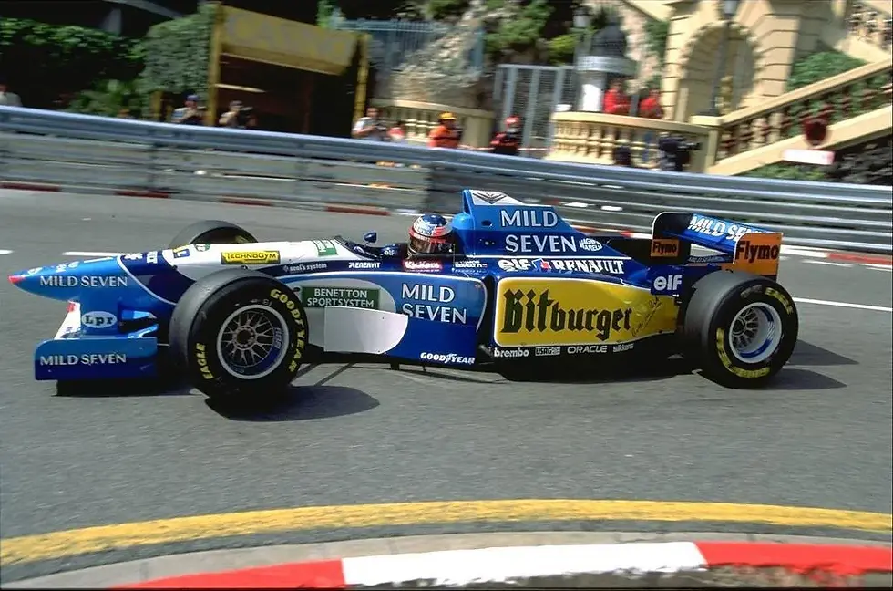 Miniature : Casque Collection F1 1:5 Benetton Michael Schumacher 1995