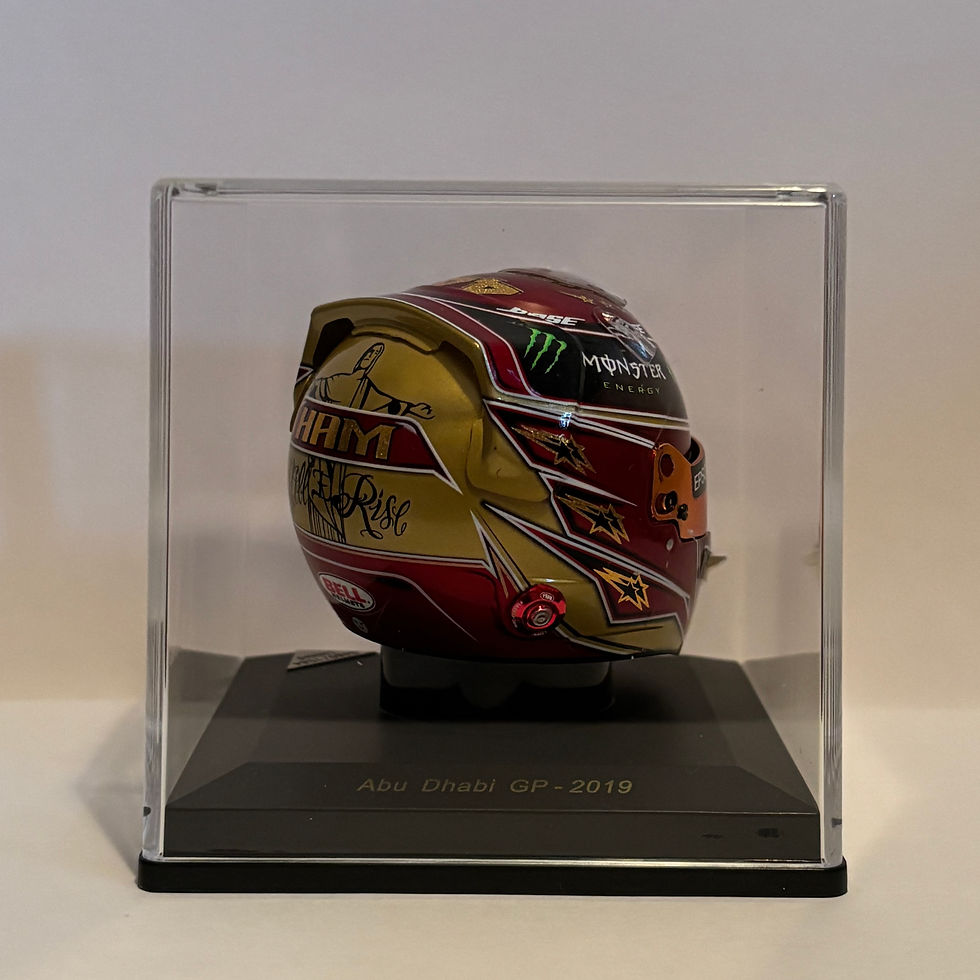 Miniature : Casque collection F1 1:5 Mercedes Lewis Hamilton 2019 Spécial Abu Dhabi 