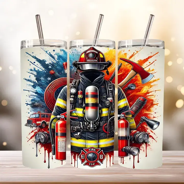 Fireman Tumbler, 20 oz. Stainless Steel