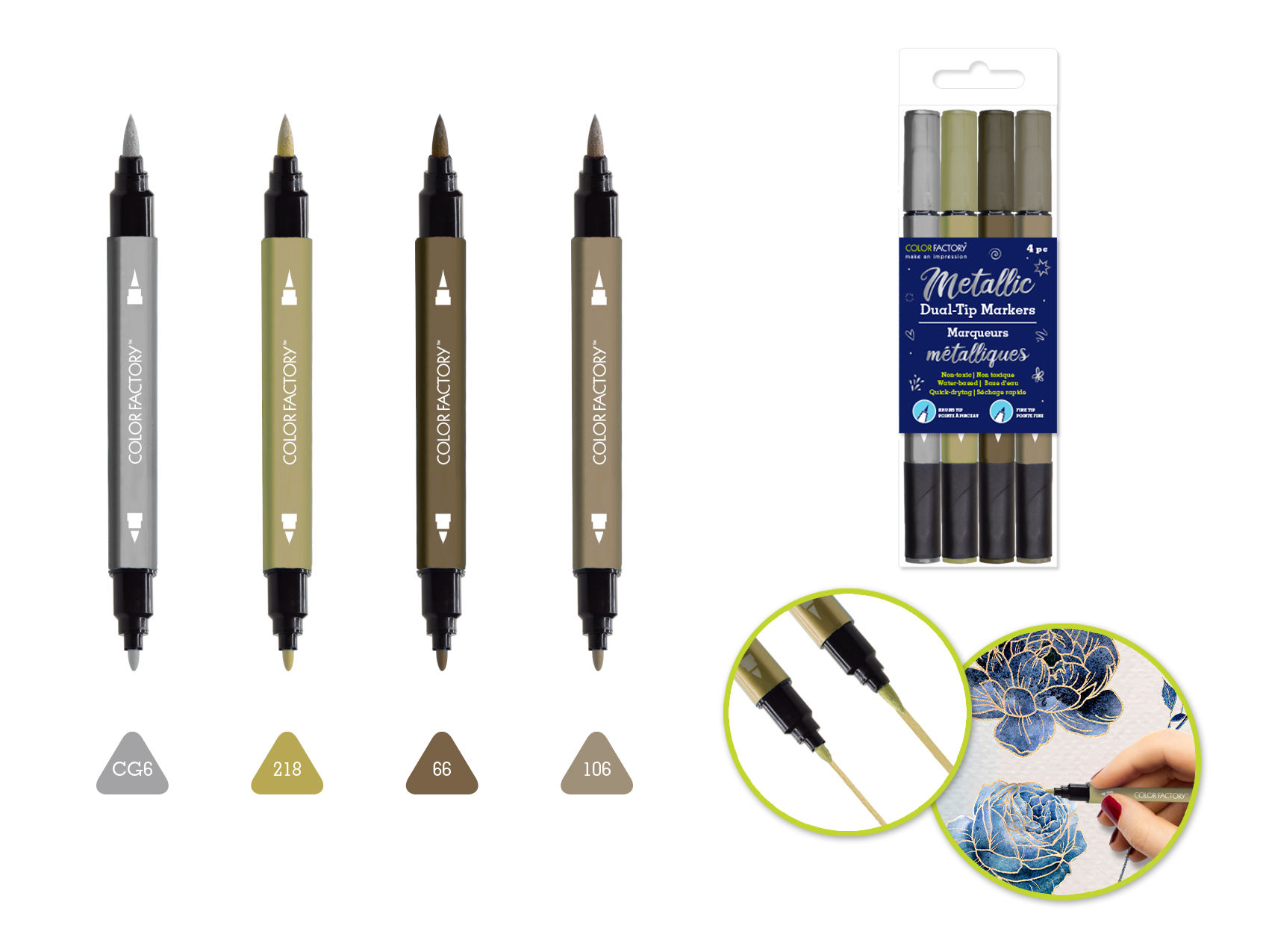 Metallic Dual Tip Markers