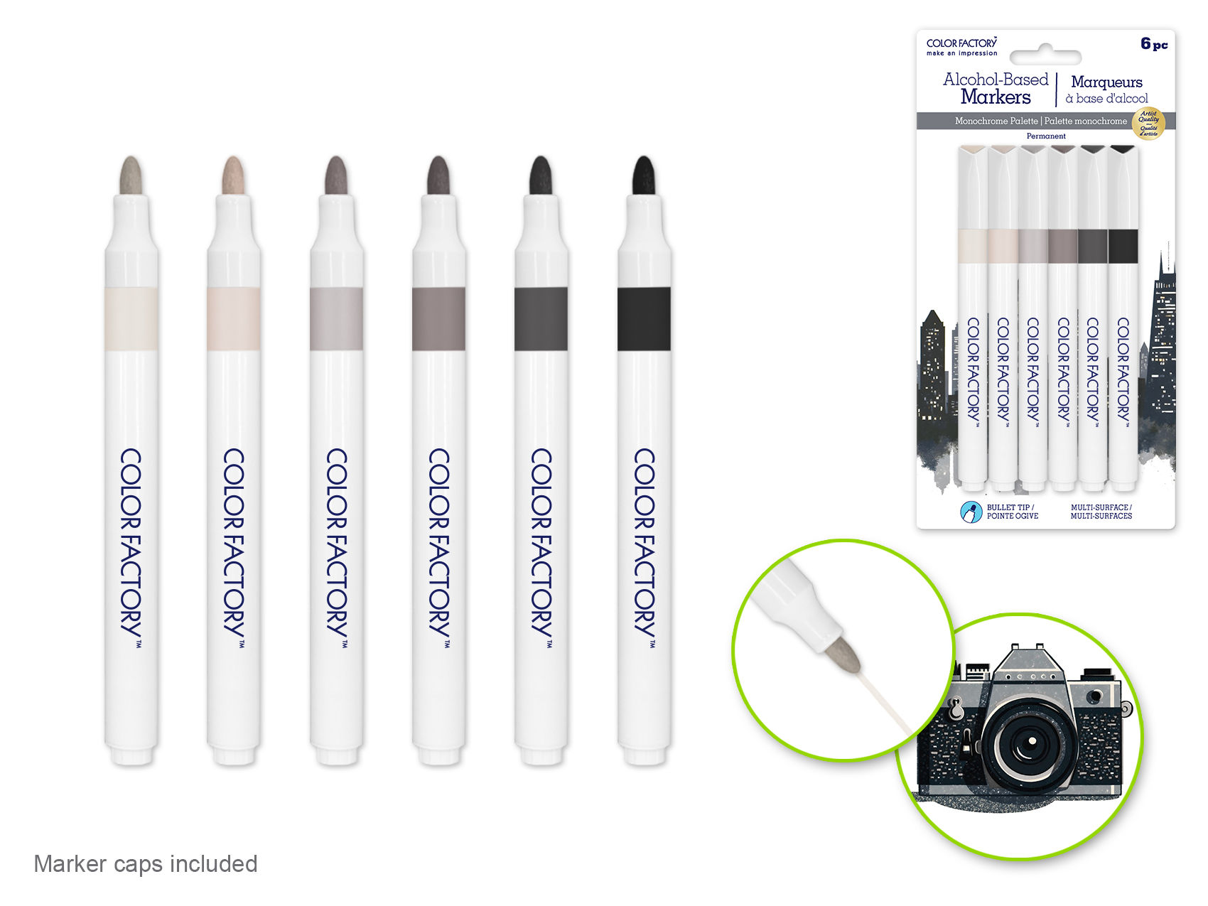 Multi-Surface Permanent Alcohol Based Markers -Monochrome