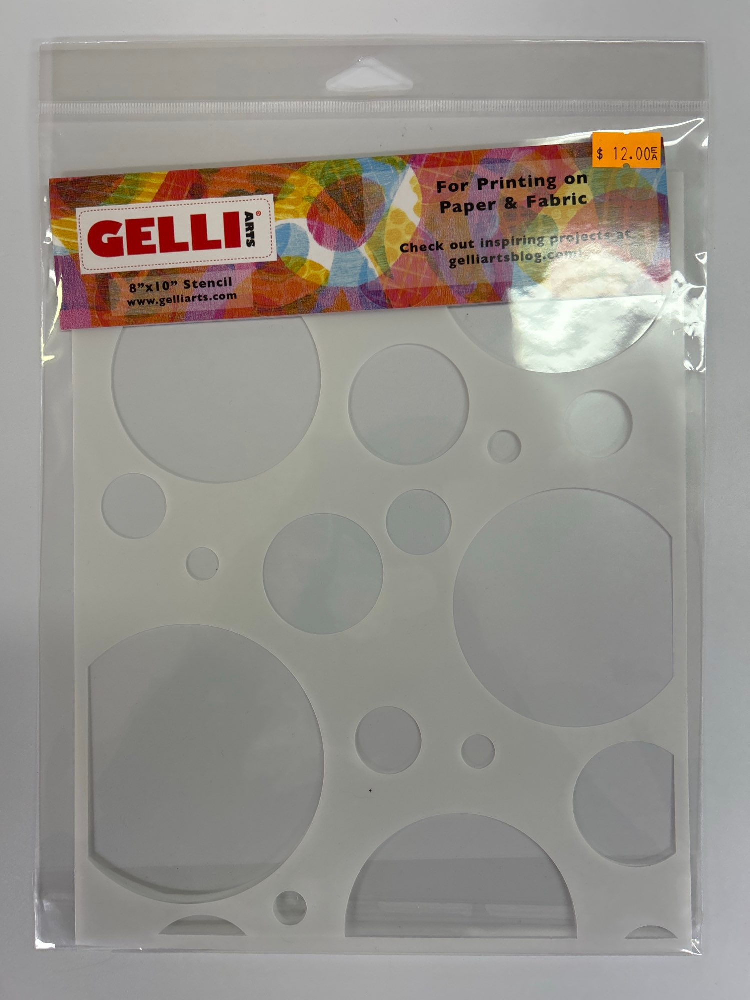 Gelli Arts 8x10 Stencil Circles