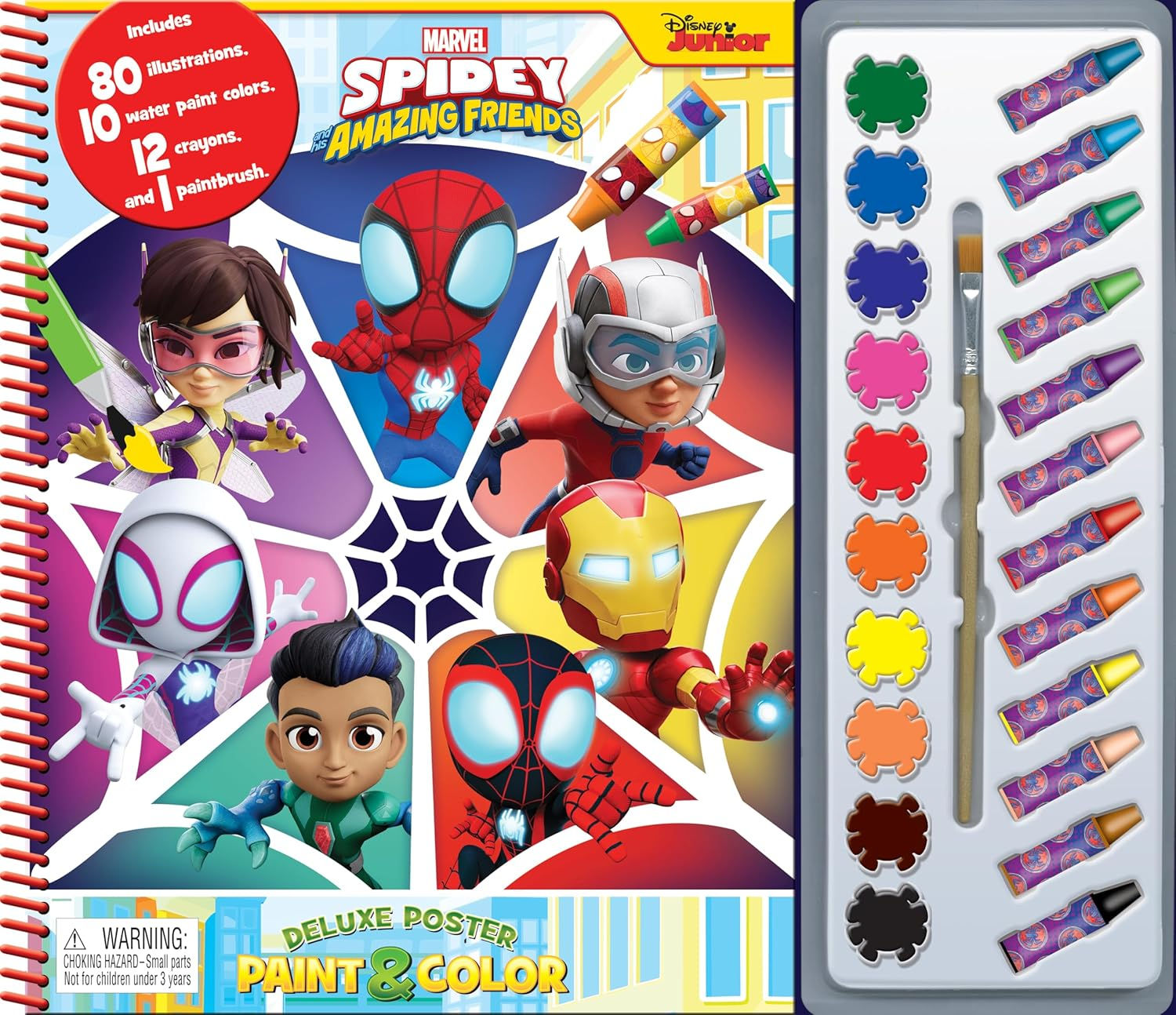 Marvel Spidey & His Amazing Friends Deluxe Poster Paint & Color
