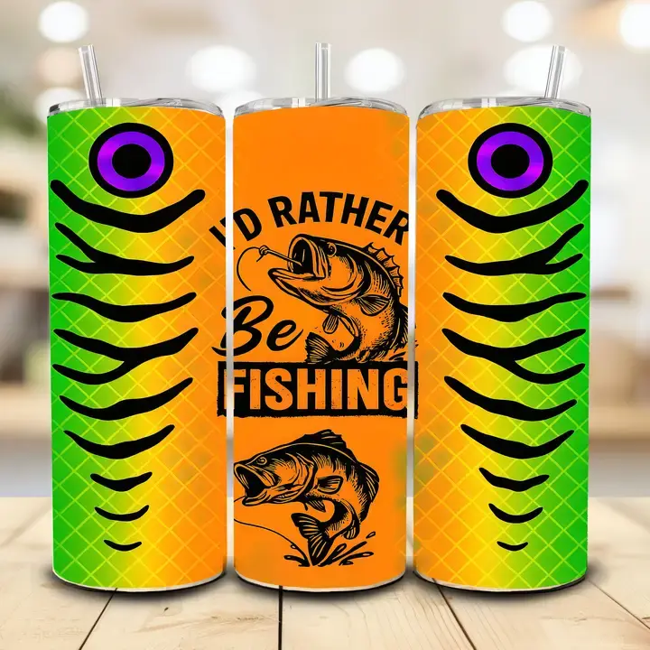 Fishing Tumbler, 20 oz. Stainless Steel