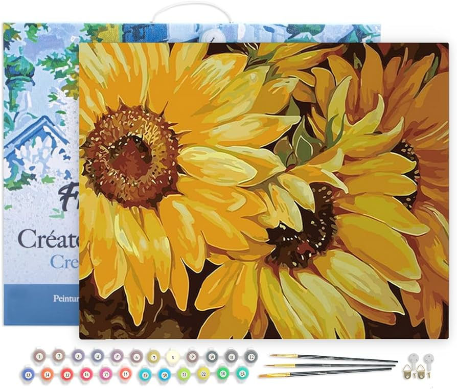 Figured Art Paint by Numbers- Sunflowers in Bloom