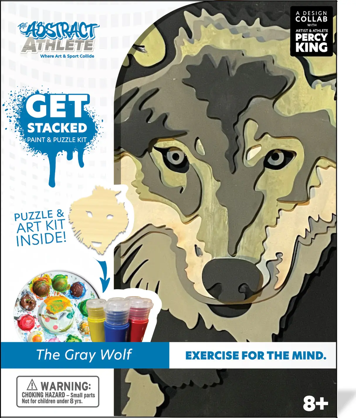Get Stacked Paint & Puzzle- Wolf