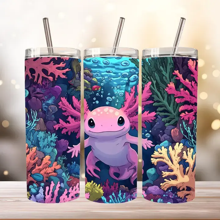 Axolotl Tumbler, 20 oz. Stainless Steel