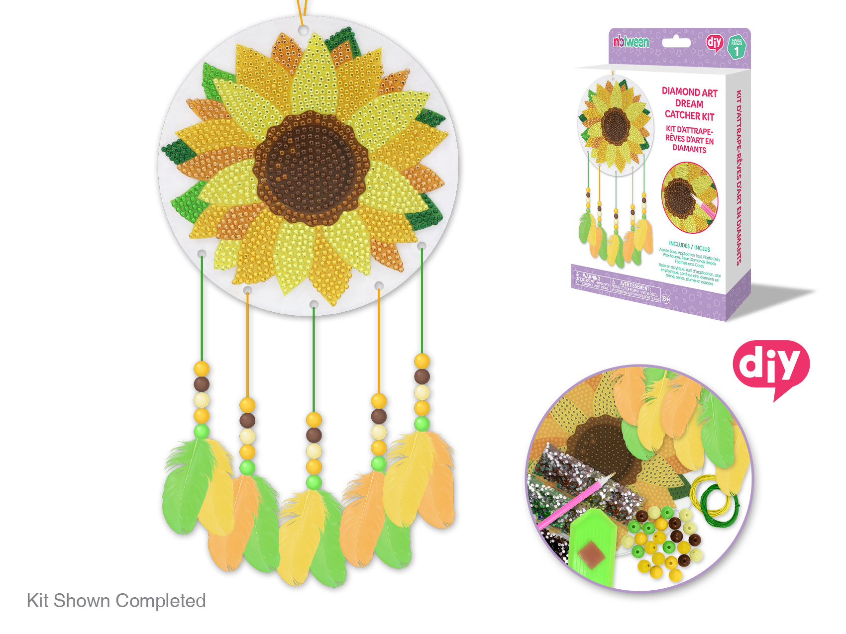 DIY Diamond Painting Dream Catcher Kit - Sunflower