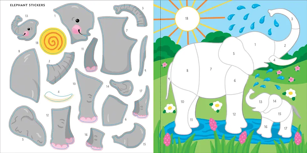 Thumbnail: My First  Color- By- Sticker - Wild Animals