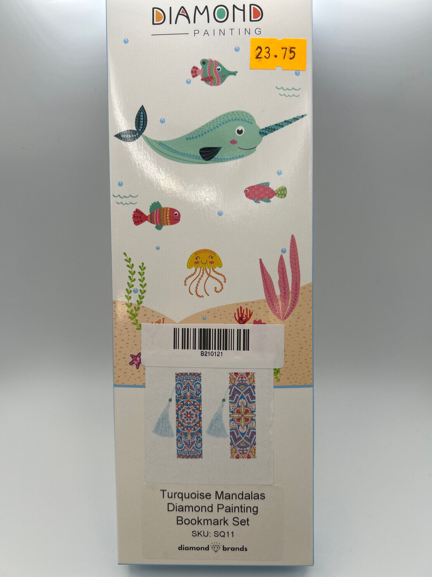 Turquoise Mandalas Diamond Bookmarks