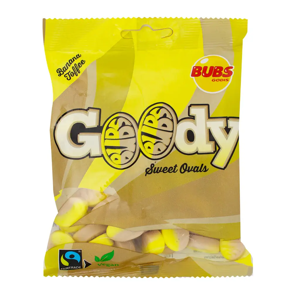 Bubs Goody Banana Toffee Ovals -Sweden