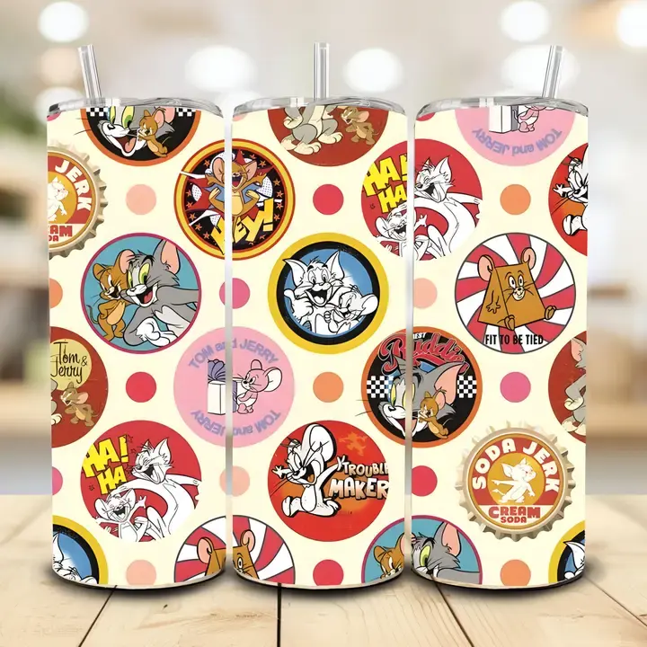 Retro Cartoon Tumbler, 20 oz. Stainless Steel