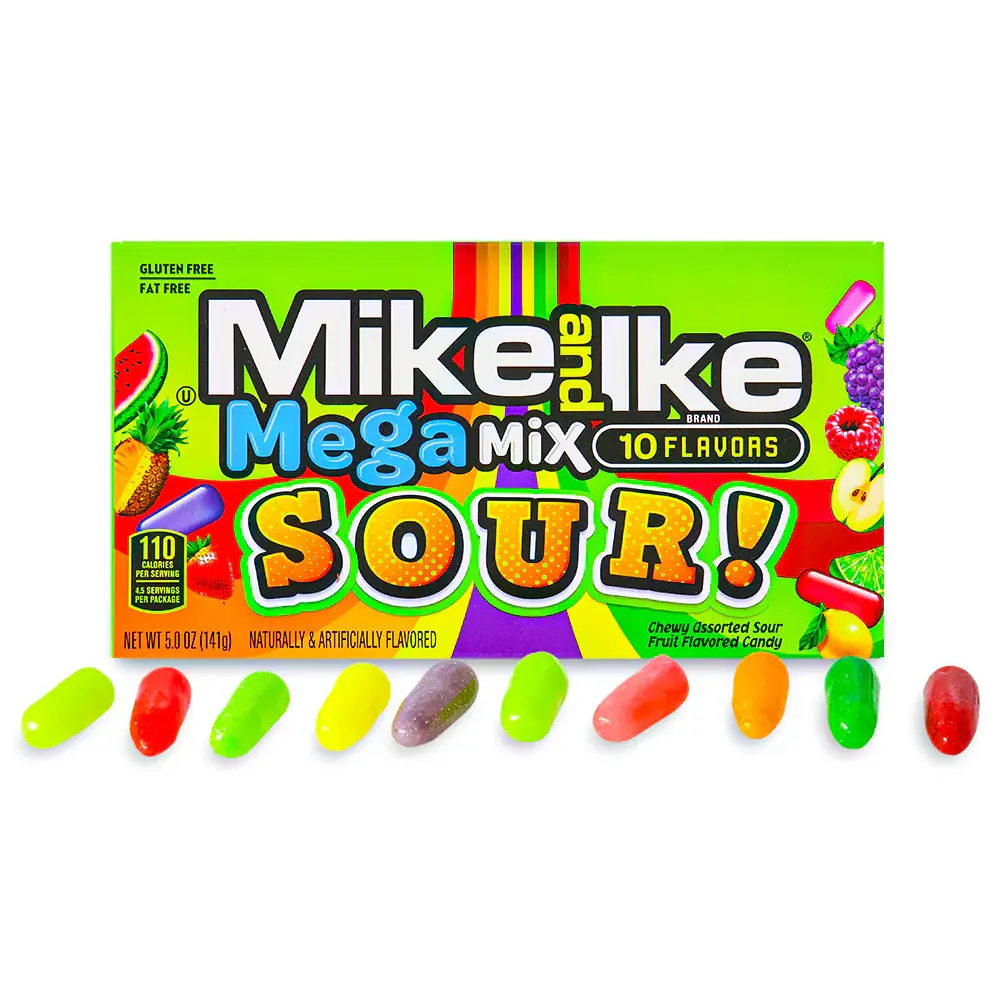 Mike and Ike Mega Mix Sour Mix Theater Box