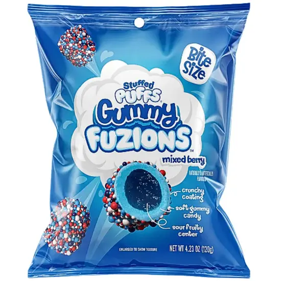 BUBS Stuffed Puffs Gummy Fuzions Mixed Berry- Mexico