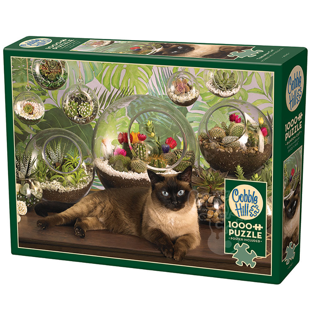 Cobble Hill 1000pcs Terrarium Cat Puzzle