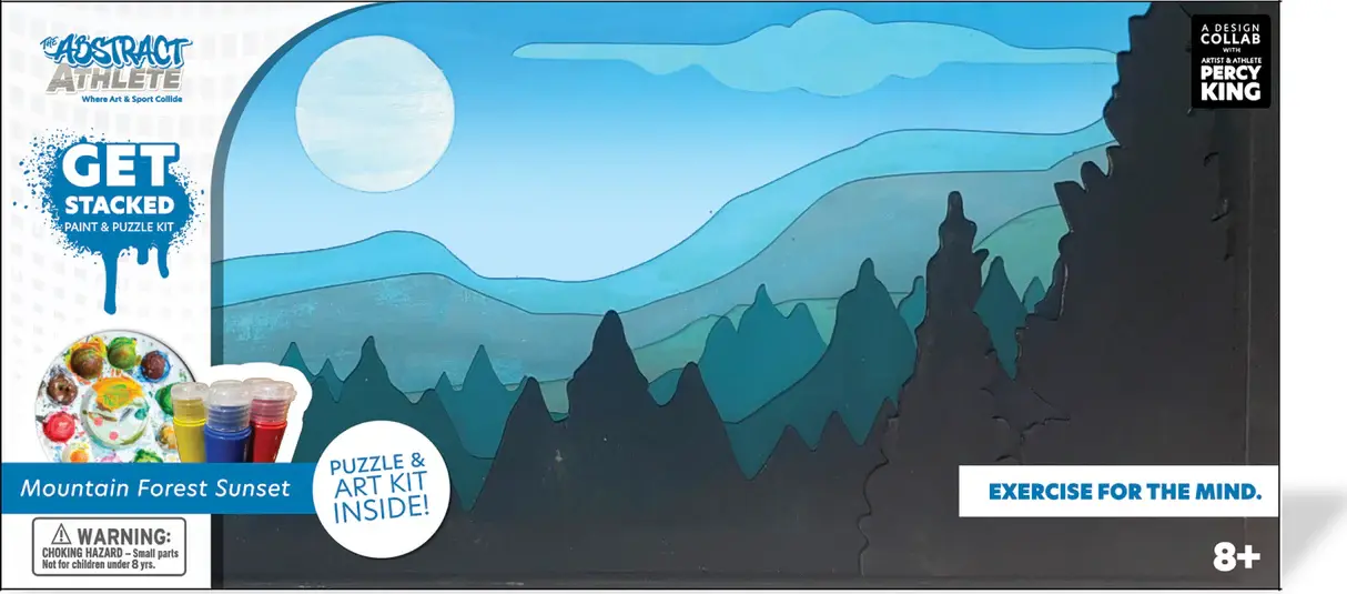 Get Stacked Paint & Puzzle- Mountain Forest