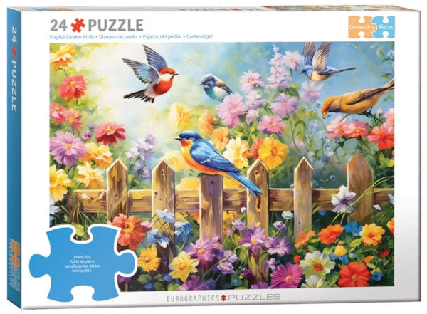 Eurographics Playful Garden Birds 24 pc Puzzle