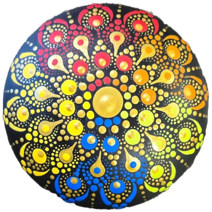 Rainbow 4" Rock Dot-Painting Pattern Kit