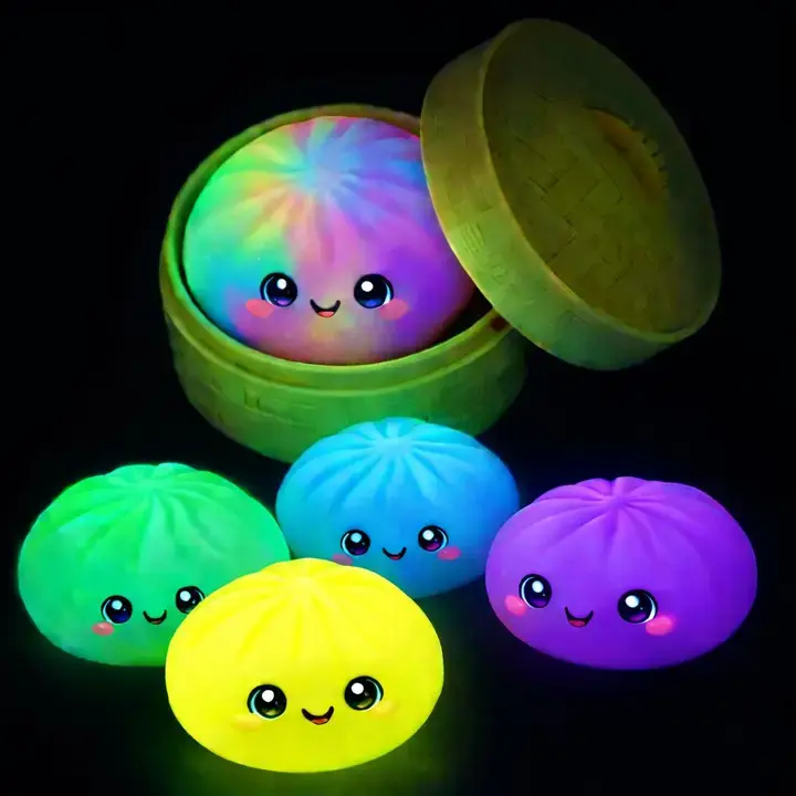 Viral 4" Mystery Squishy Dumpling - Glow in the Dark