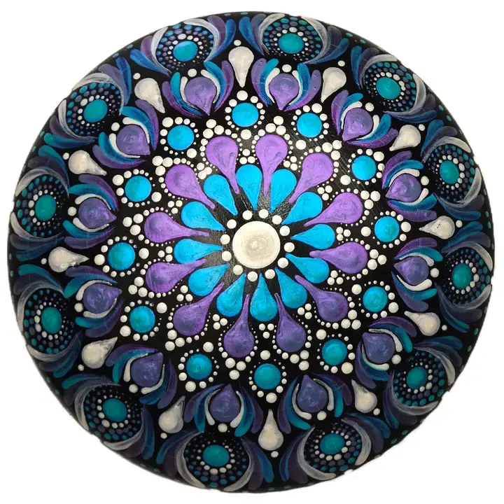 Mermaid Inspired 6" Rock Dot-Painting Pattern Kit