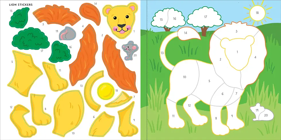 Thumbnail: My First  Color- By- Sticker - Wild Animals