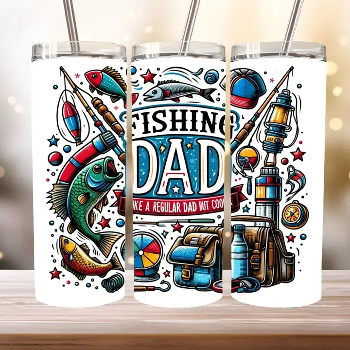 Fishing Dad Tumbler, 20 oz. Stainless Steel