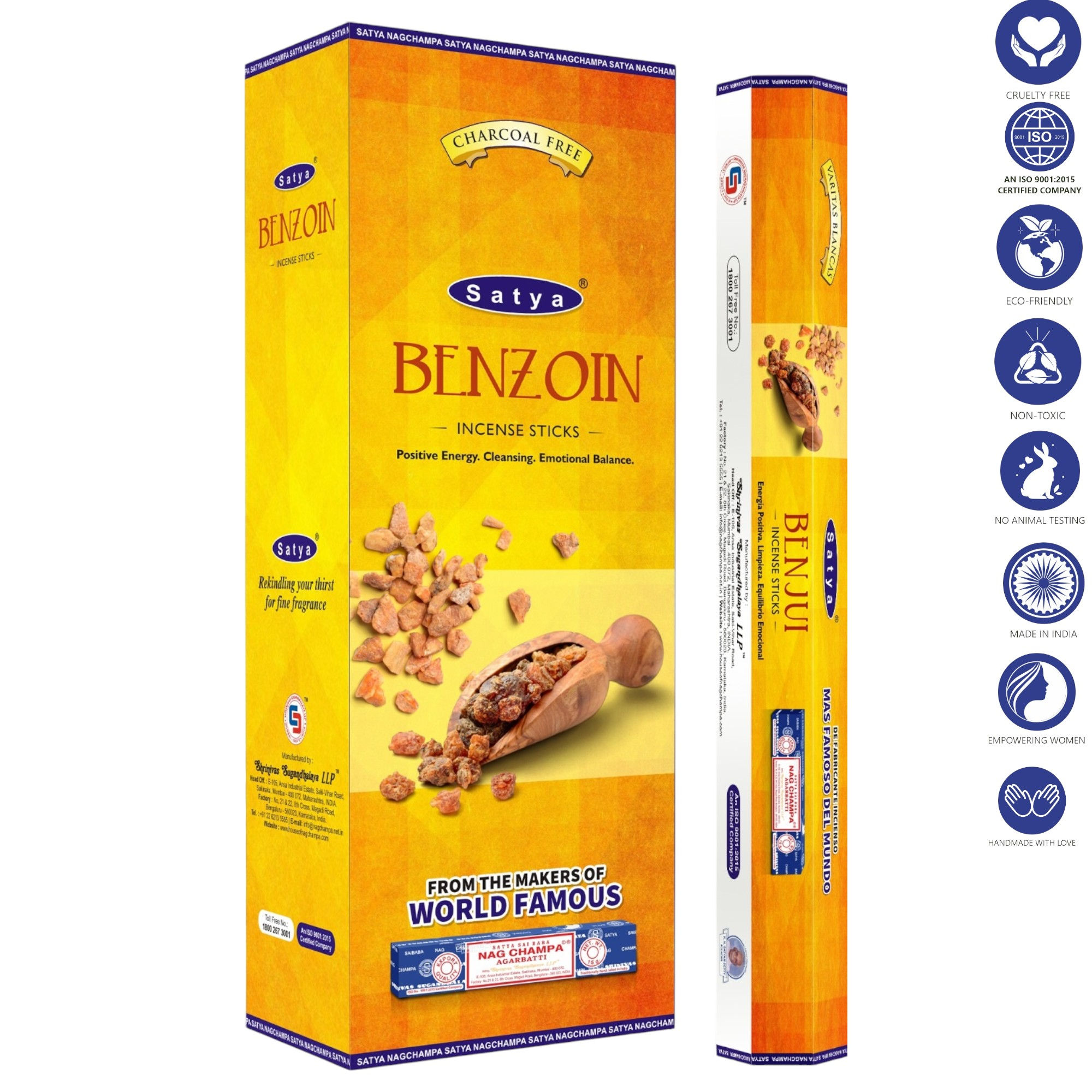Satya Benzoin Incense Sticks 9''
