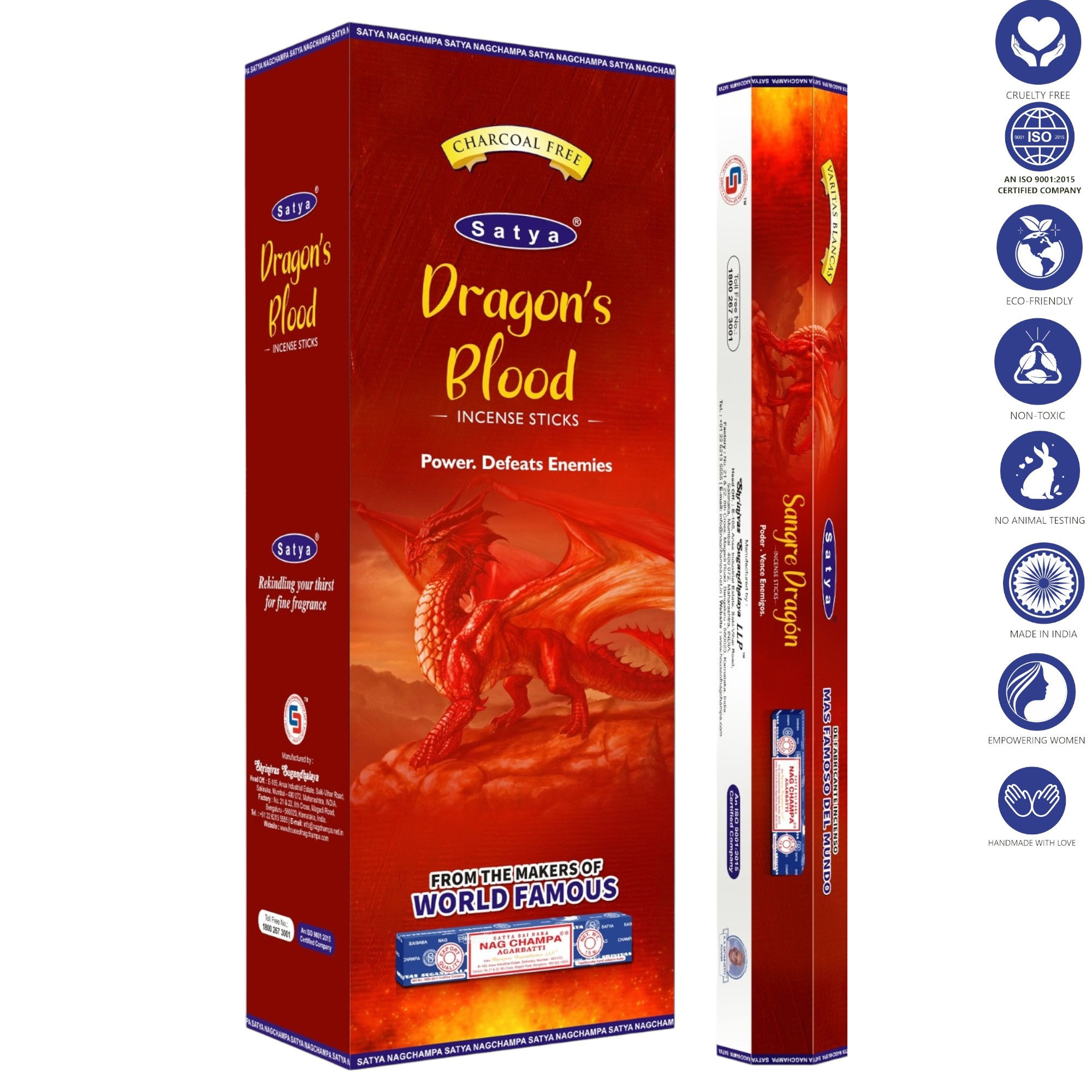 Satya Dragon Blood Incense Sticks 9'