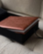 Luxury boudoir album with an auburn paisley cover