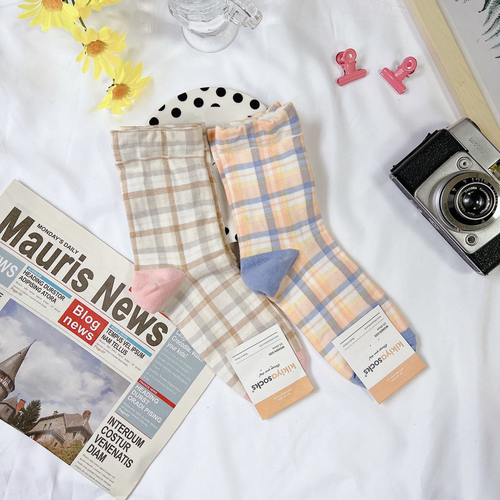 少女系格紋短襪