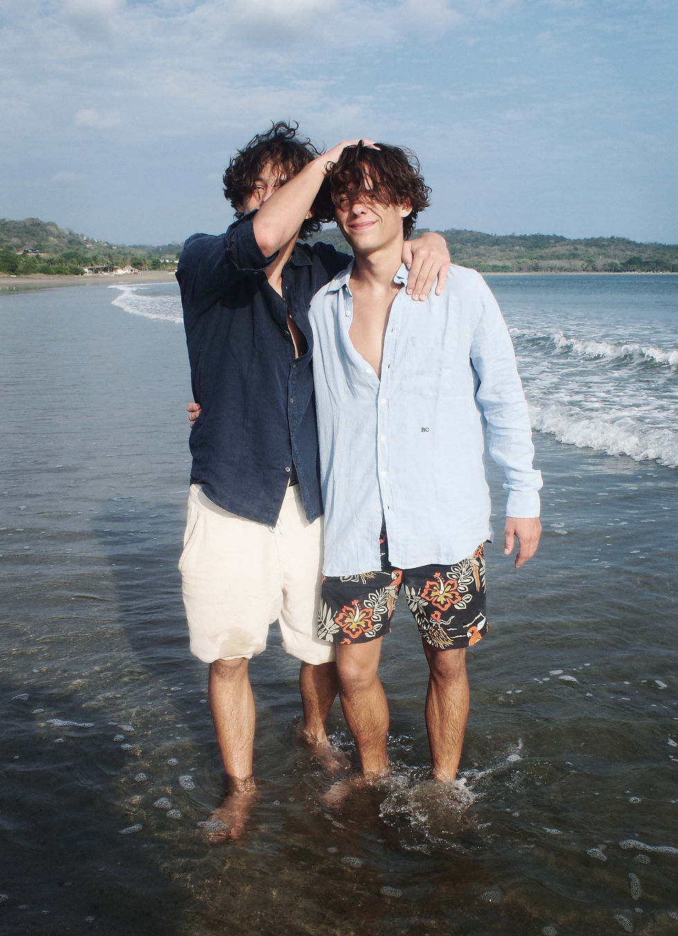 Miniature : Modèle Panama - Bleu Ciel - 100% lin