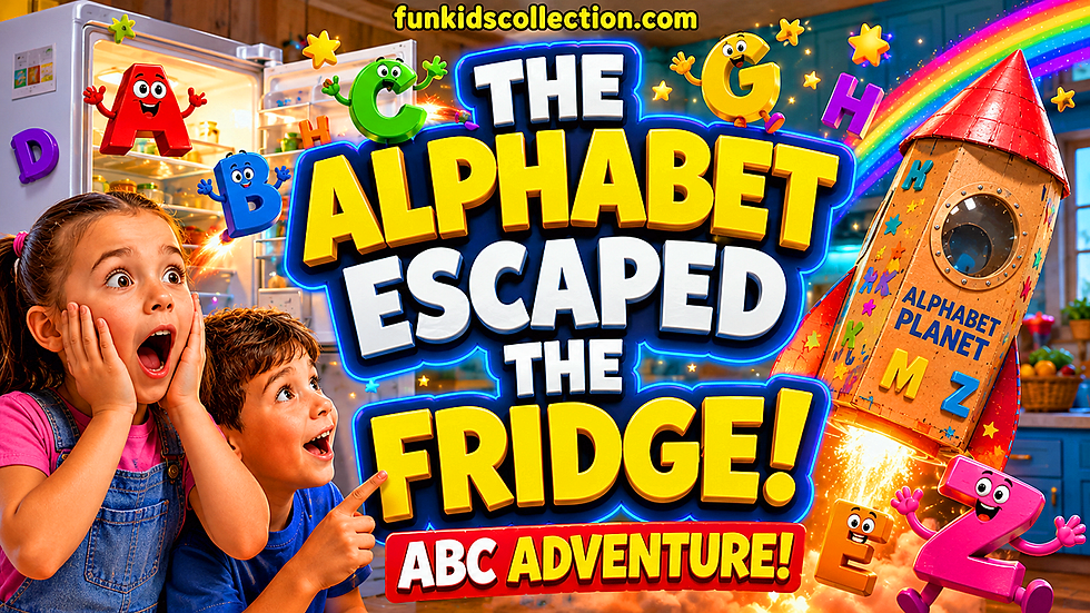 THE ALPHABET ESCAPED THE FRIDGE! 😱🔤🚀 #alphabet #abcs #alphabetadventure