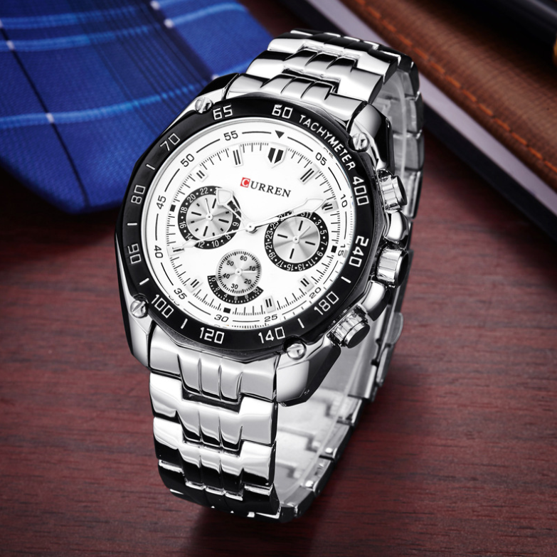 Thumbnail: Tri-Eye Stainless Steel Men's Watch