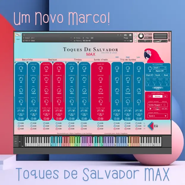 Livraria para Kontakt de instrumentos de percussão baianaToques de Salvador MAX
