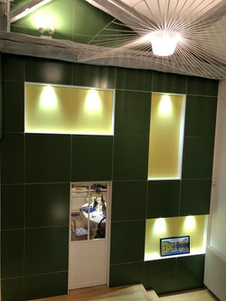 Création d'un habillage mur avec niches