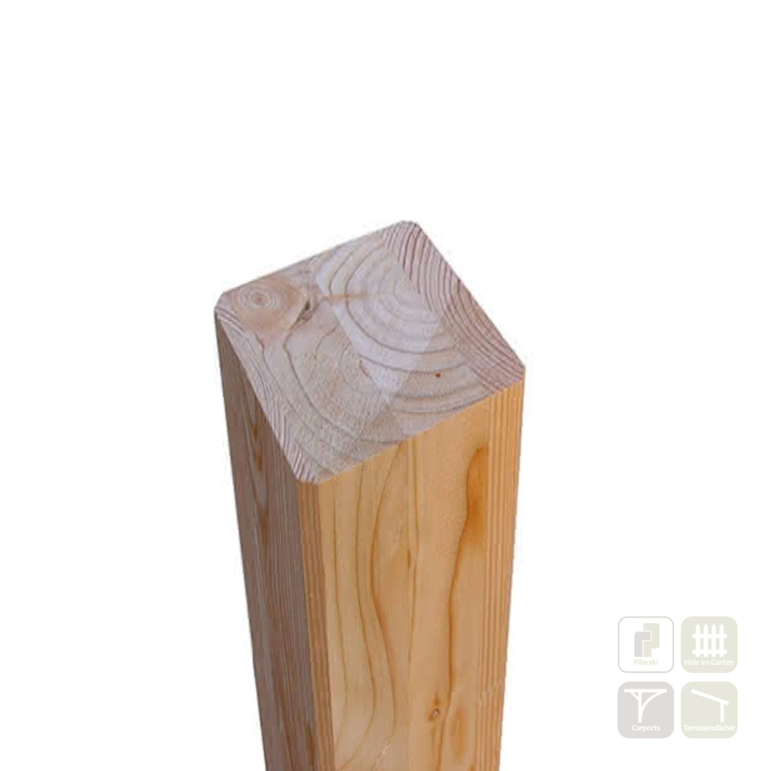 Leimholz Pfosten Lärche, winklig gekappt 9x9 oder 12x12cm