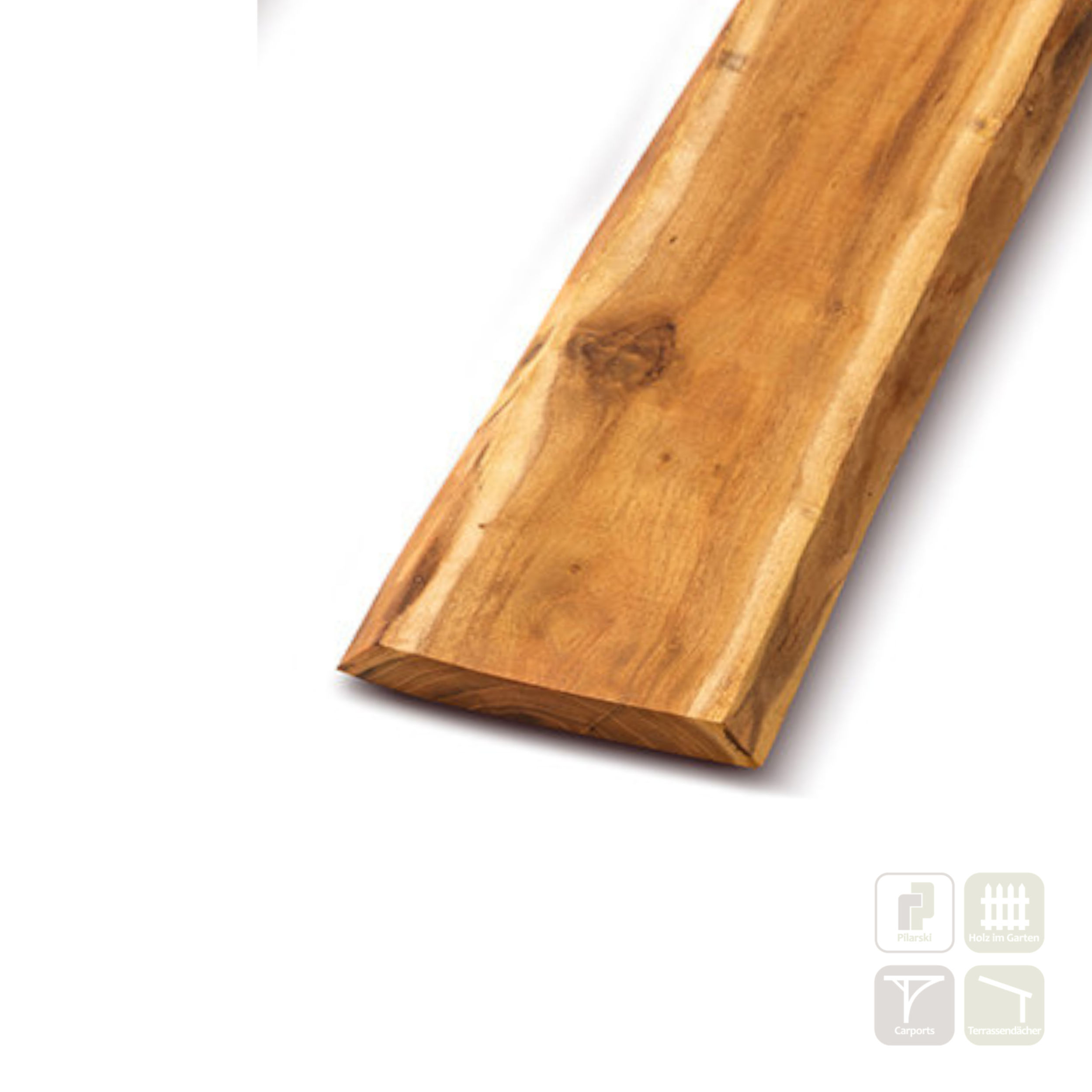 Schwartenbrett Robinie gehobelt, entrindet 2,4x16-20cm