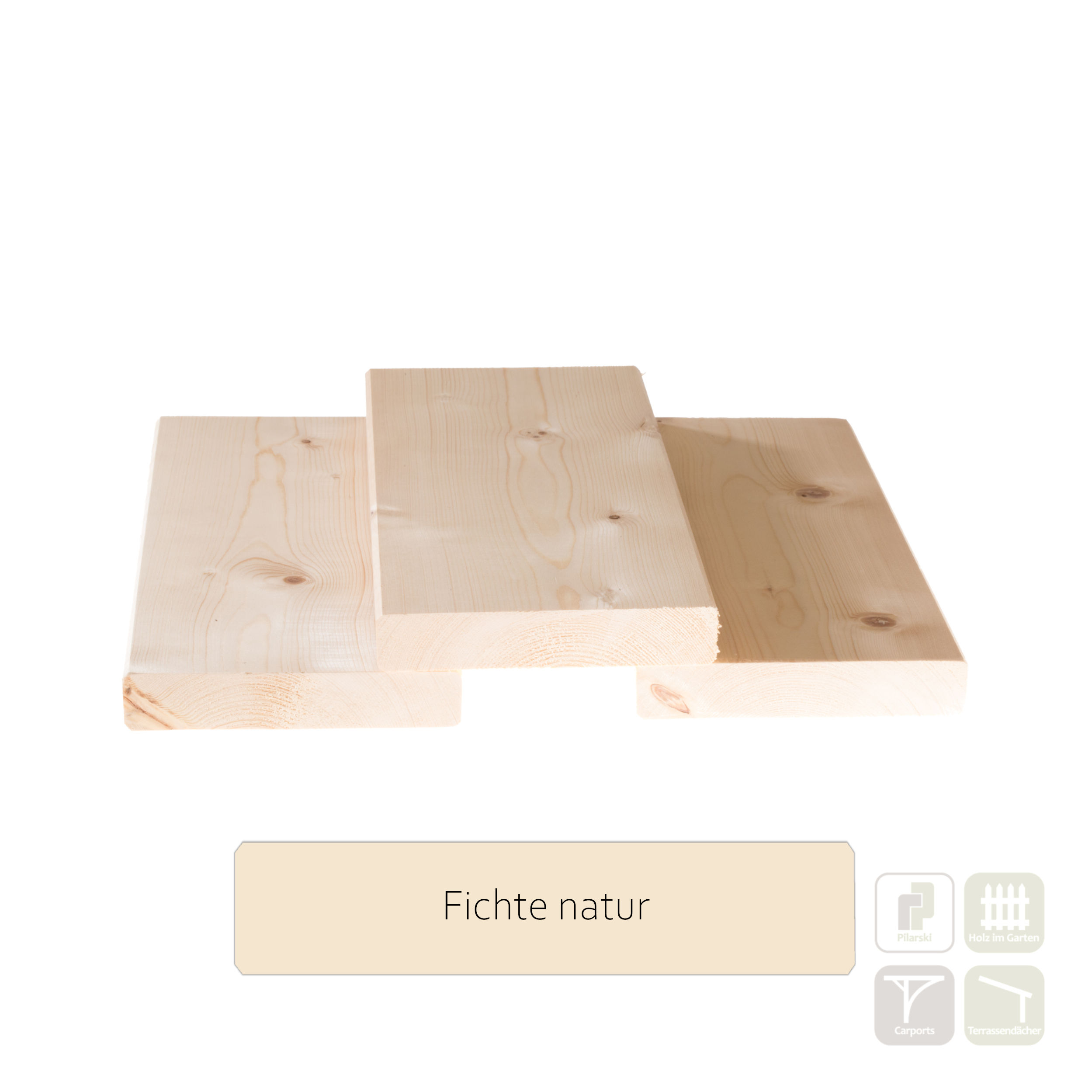Glattkantbrett Fichte natur, gehobelt und gefast 34mm (Bund a 2 St.)