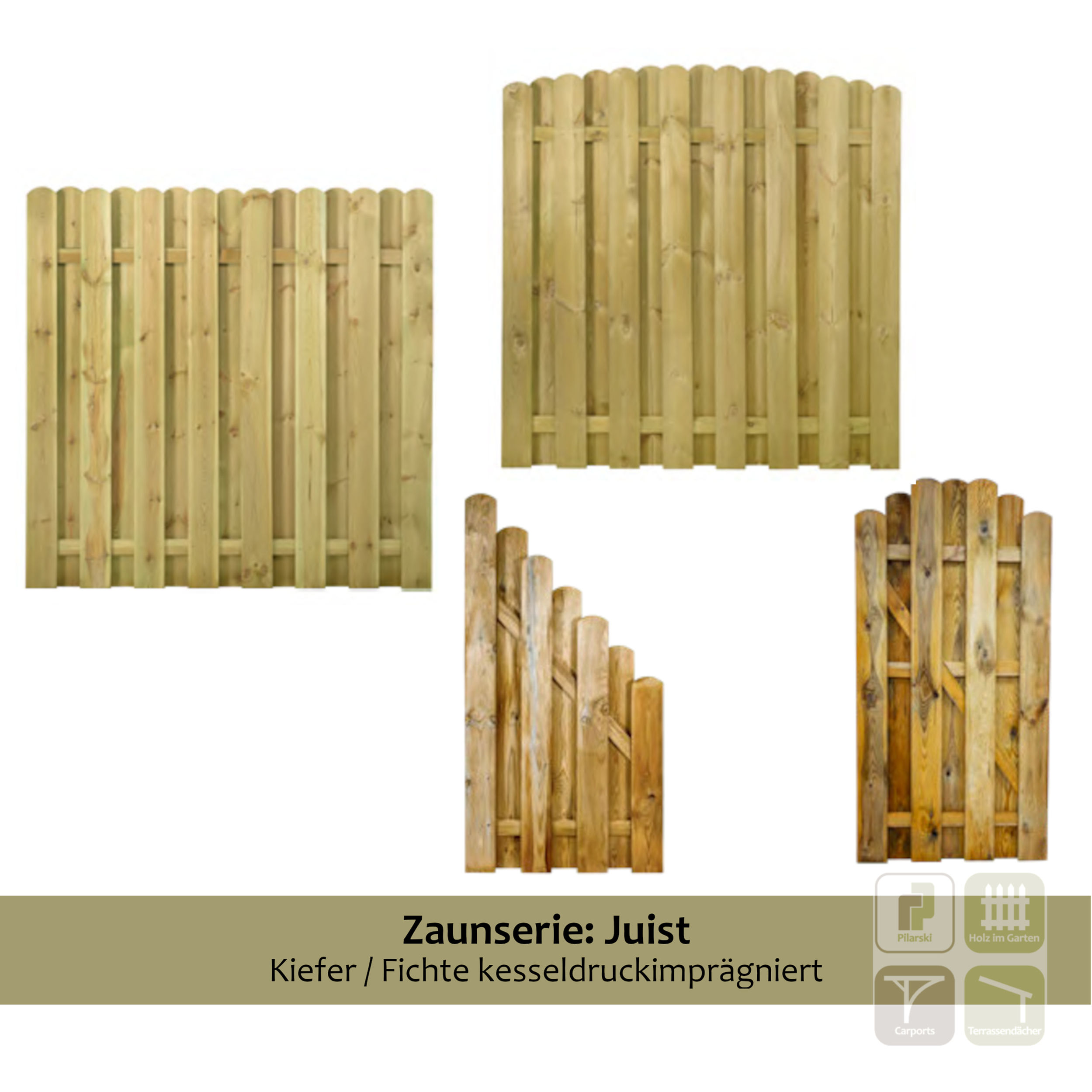 Juist Sichtschutzzaun Kiefer/Fichte KDI