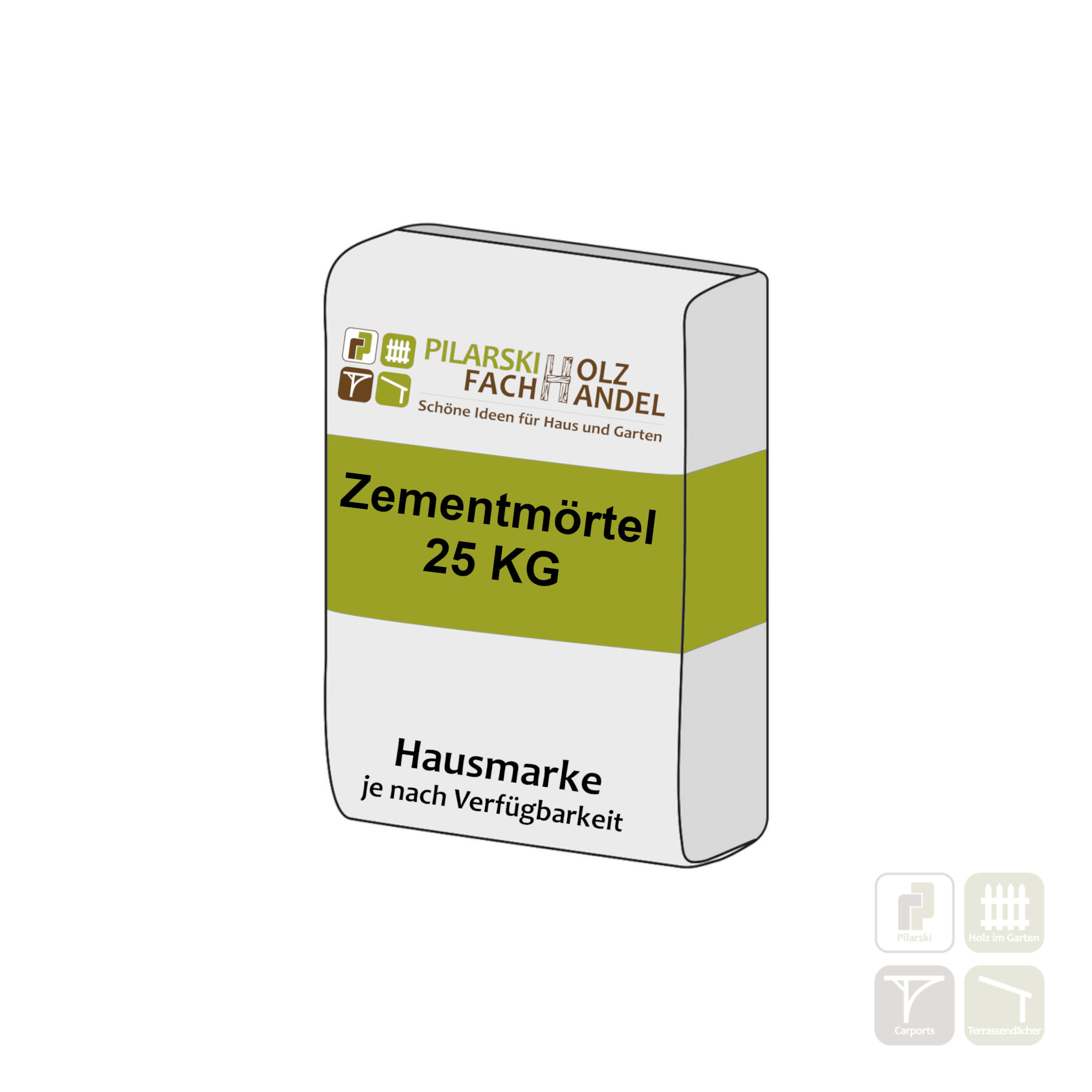 Zementmörtel Hausmarke MG III / MG P III, per Sack