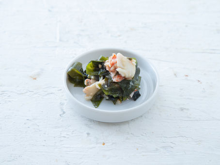 わかめとカニの酢味噌和え