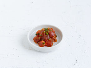 マグロとキムチのユッケ風