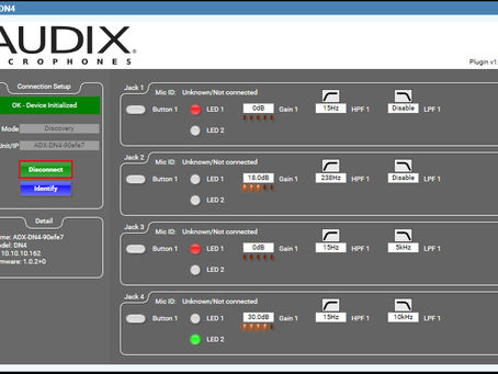 Q-SYS CONTROL PLUGIN RELEASED FOR AUDIX DANTE | AES67 INTEGRATED MICROPHONE SYSTEM