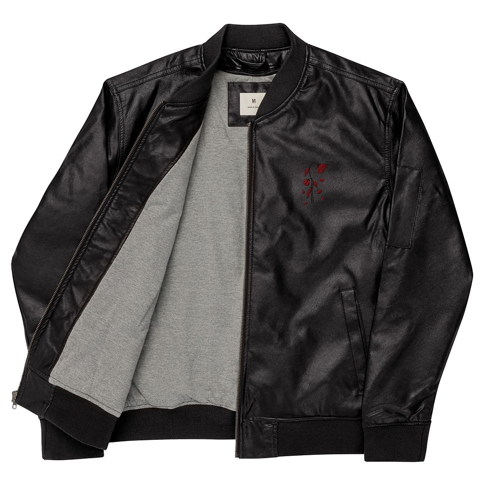 Thumbnail: Victoria Menstrual Phase Vegan Leather Bomber Jacket