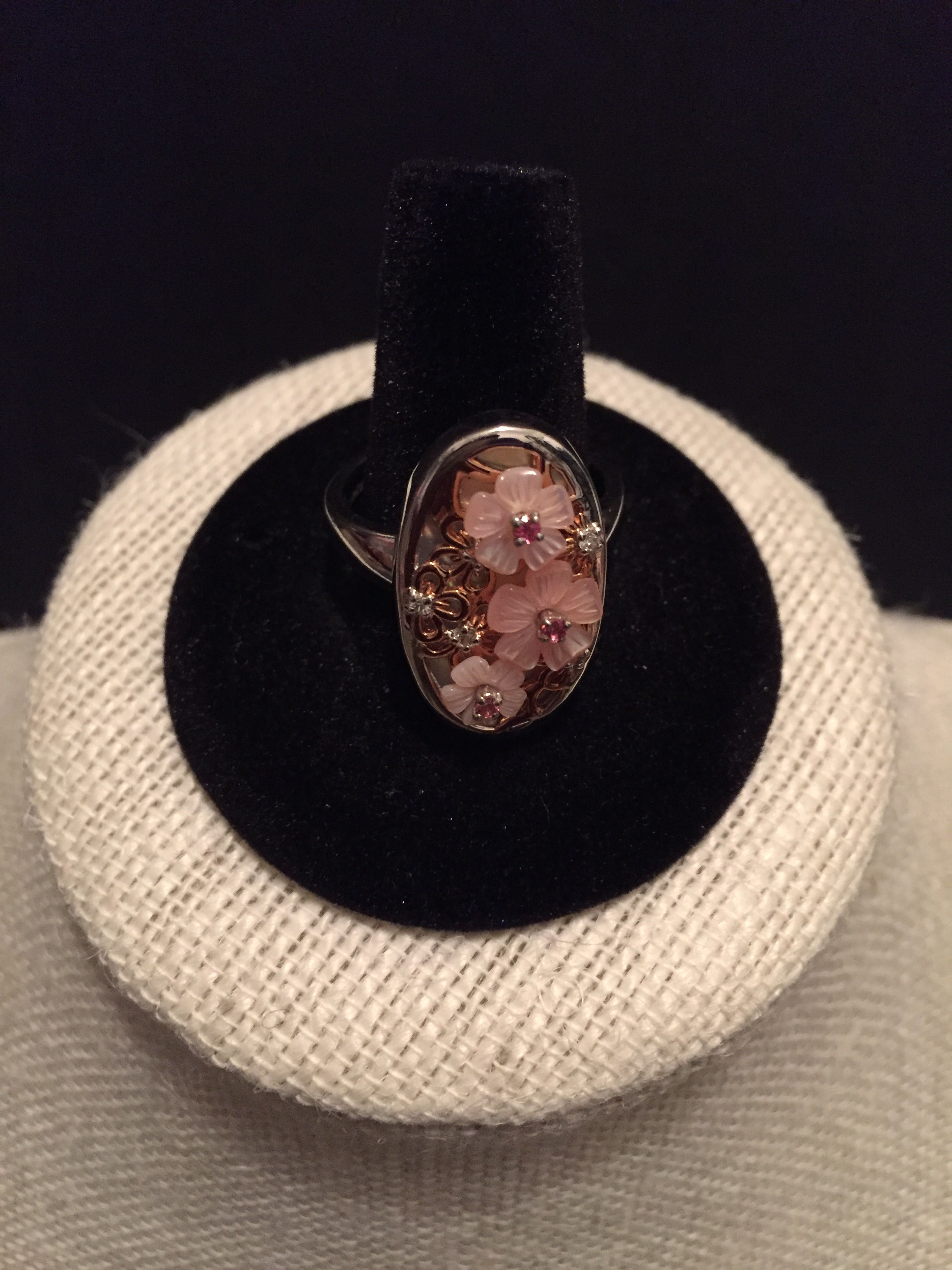 Size 11 925 Sterling Silver Flower Ring
