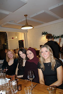 Girl grads festive christmas party