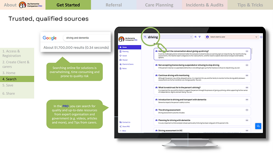 Search | My Dementia Companion PRO