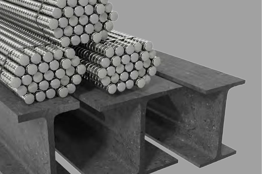 Acesco long steel products including structural beams and reinforcing bar