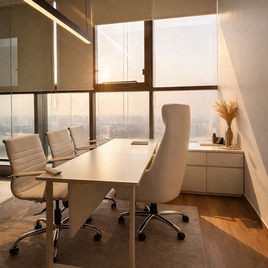 Luxury Minimalistic Office Inteririors in Andheri Mumbai with Glass Surfaces and Natural Lighting