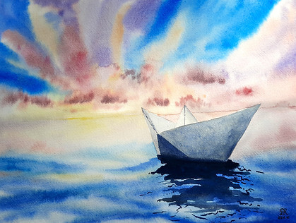 Memórias Lúdicas, aquarela sobre papel, 